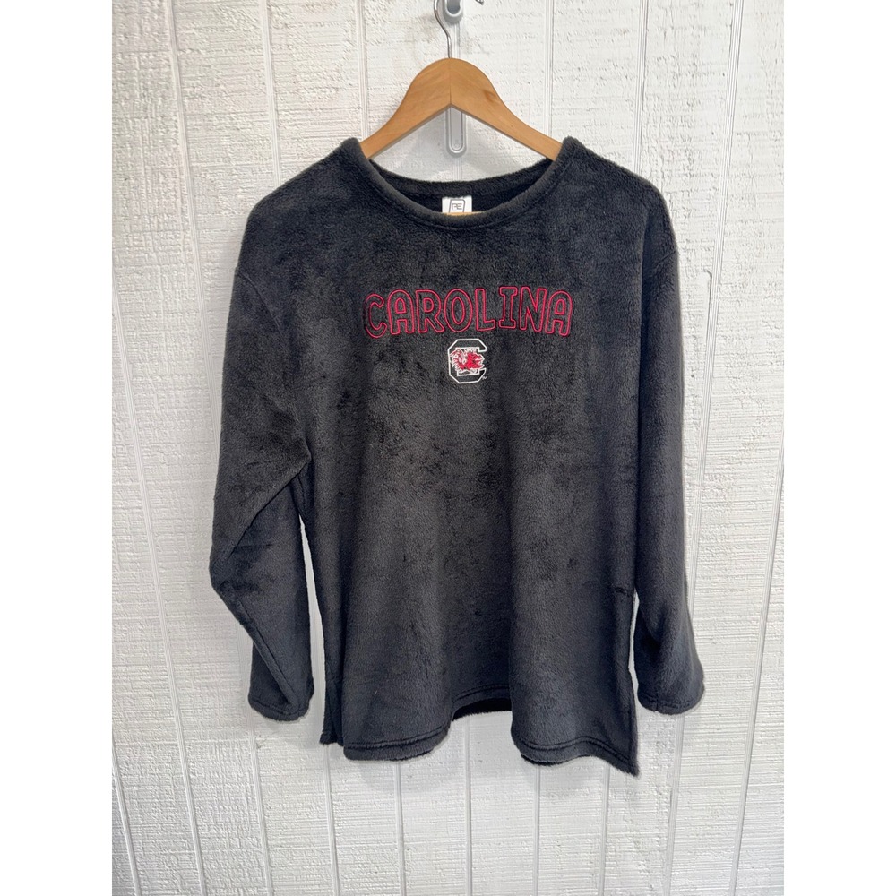 ProEdge South Carolina Gamecocks Fleece Pullover Women Grey Embroidered XL NWT